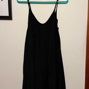 Black flowy mini dress